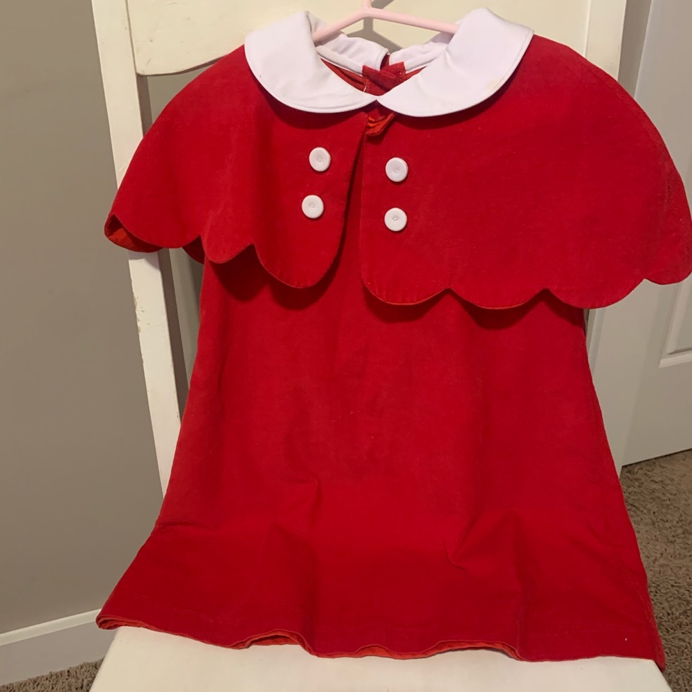 GIRLS RED CAPE DRESS